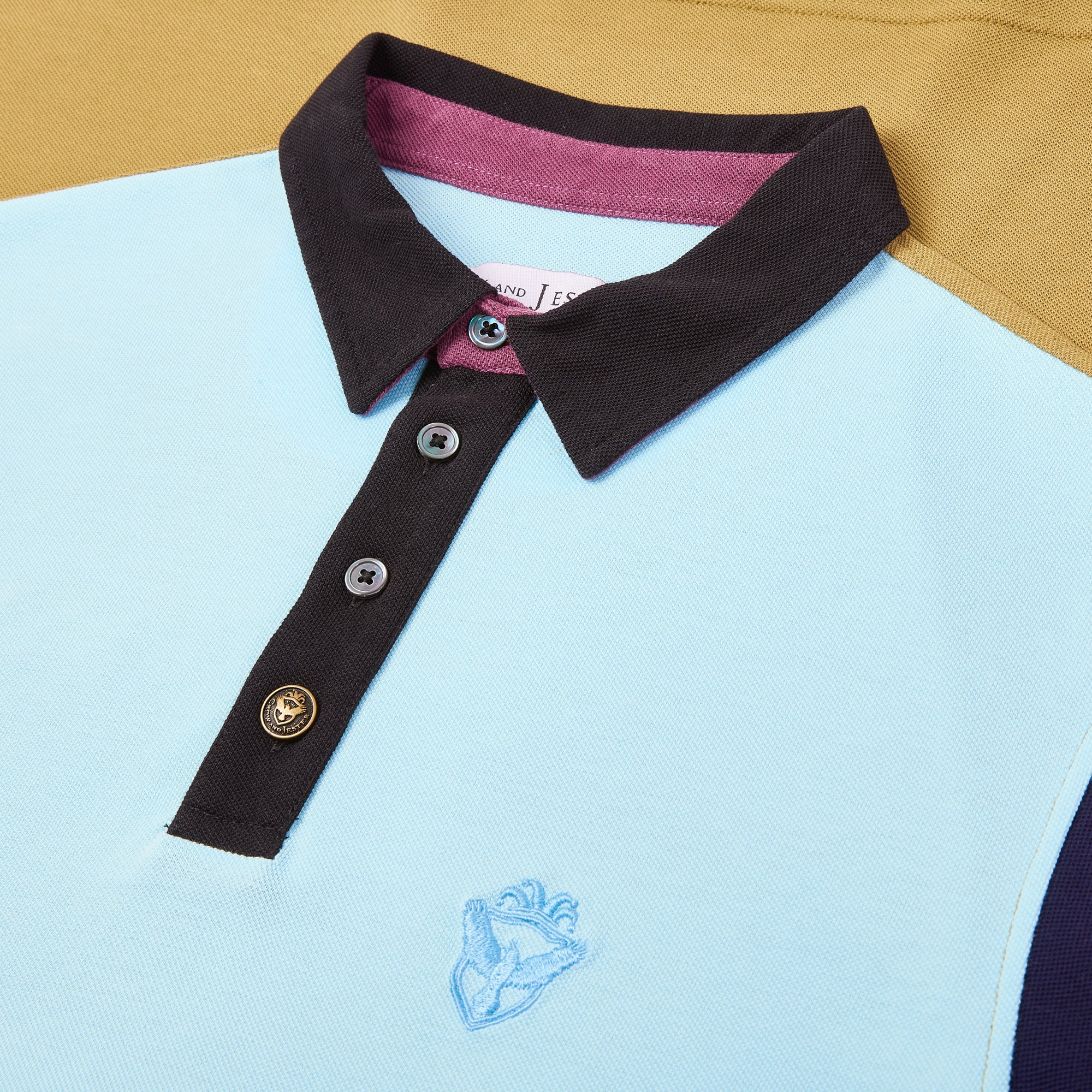 Multi-Coloured Long Sleeve Polo - Image 3